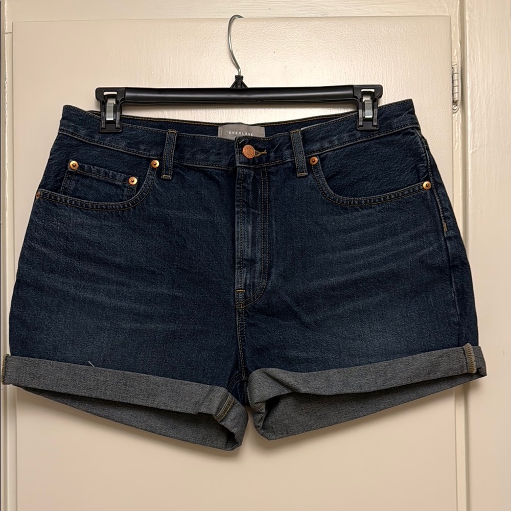 Everlane High-Waisted Jean Shorts with Folded Cuffs